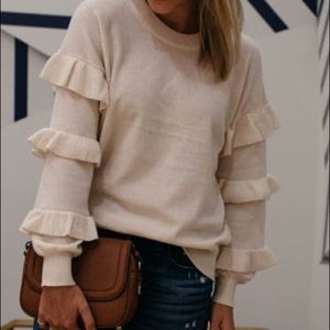 J. Crew Ruffle Sleeve sweater